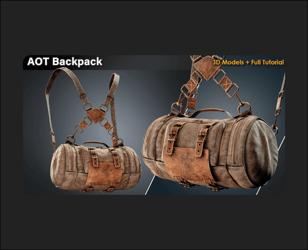 AOT Backpack / 3D Model+Full Tutorial – Blender Download | Madbax
