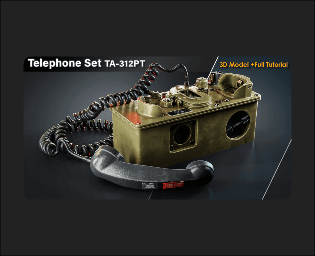 Telephone Set TA-312PT / 3D Model + Full Tutorial – Blender Download | Madbax