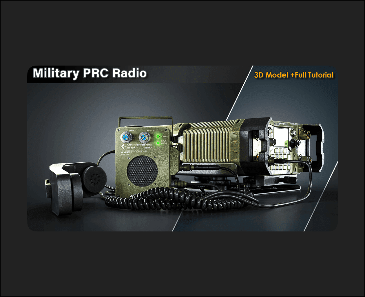 Military PRC Radio / 3D Model + Full Tutorial – Blender Download | Madbax