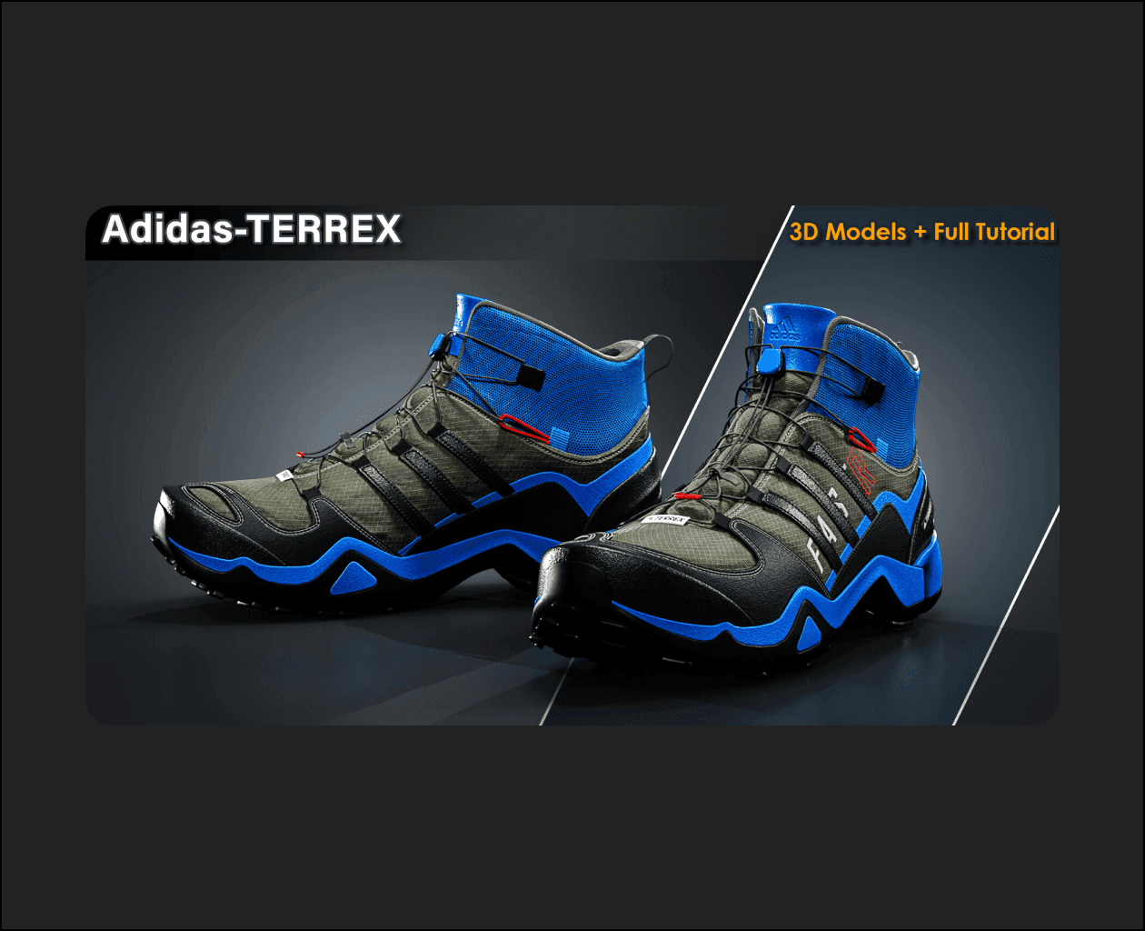 Adidas-TERREX / 3D Model + Full Tutorial – Blender Download | Madbax
