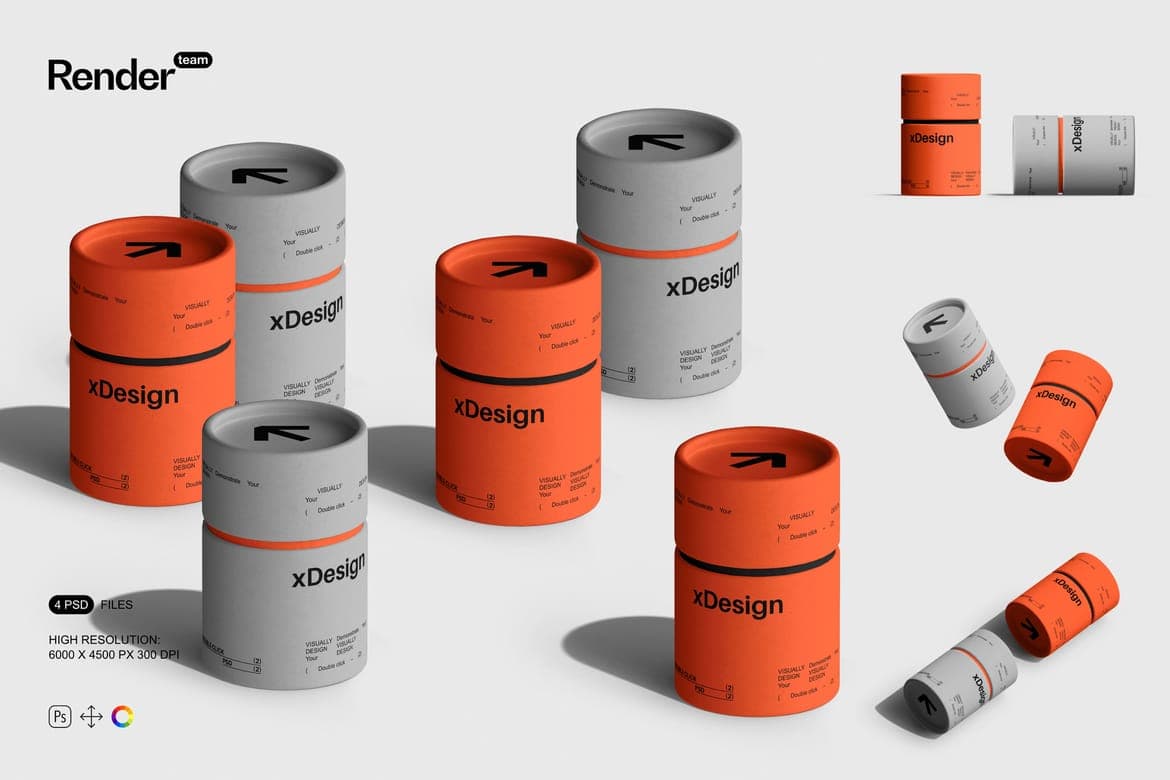 Tube Mockup Set – Photoshop PSD Download | Madbax