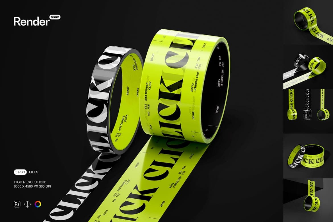 Duct Tape Mockup Set – Photoshop PSD Download | Madbax