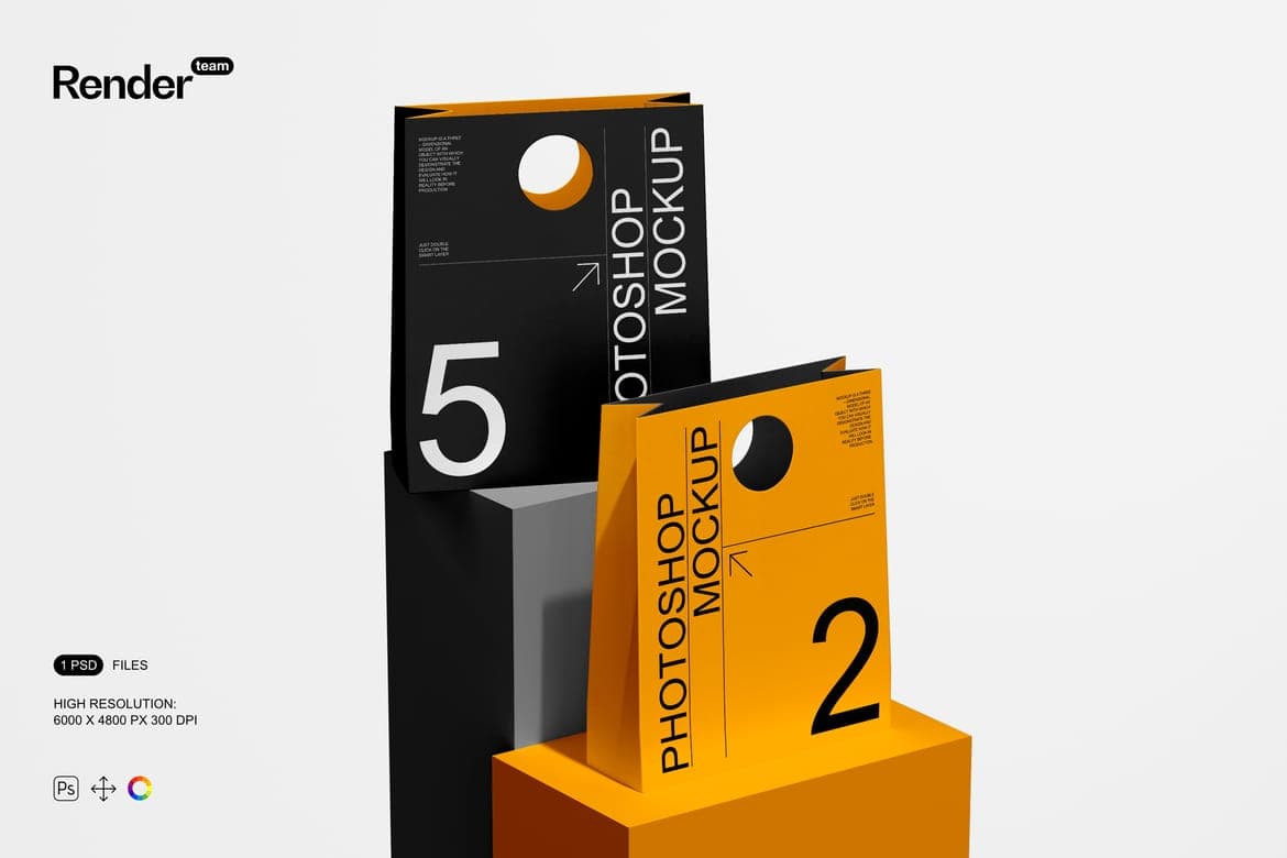 Paper Bag Mockup – Photoshop PSD Download | Madbax