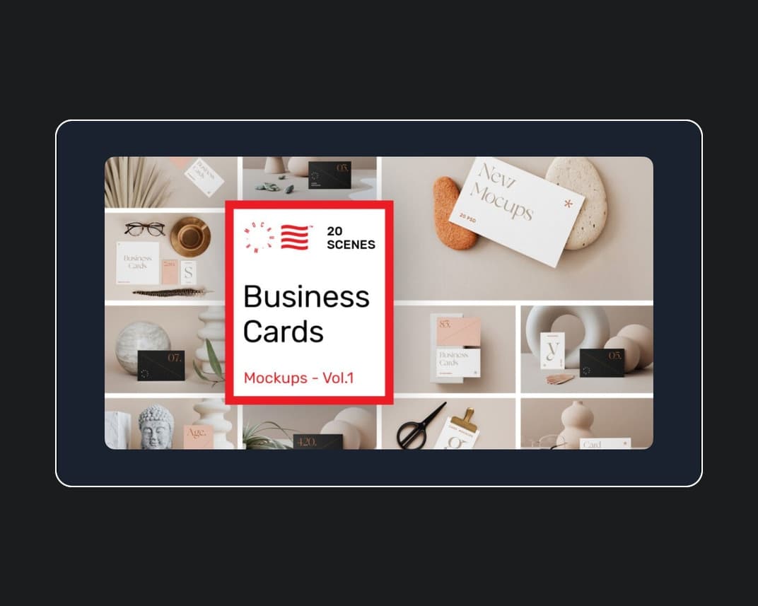 Business Card Mockups Vol.1 – Photoshop PSD Download | Madbax