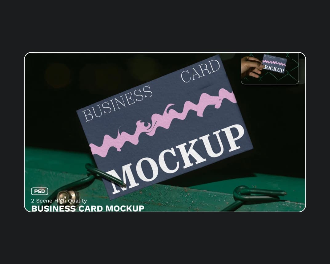 2 Realistic Scene High Quality Business Card Mockup Vol 1 1 – Photoshop PSD Download | Madbax