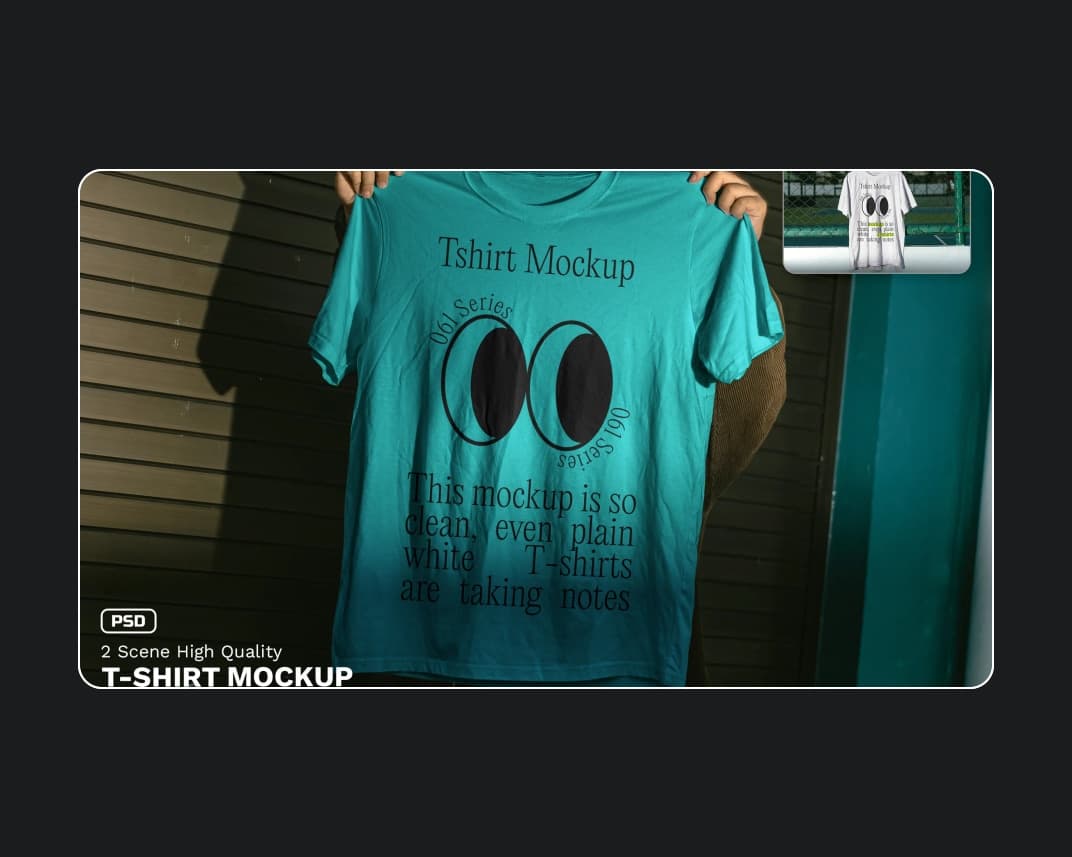 2 Realistic Scene High Quality T Shirt Mockup Vol 2 – Photoshop PSD Download | Madbax