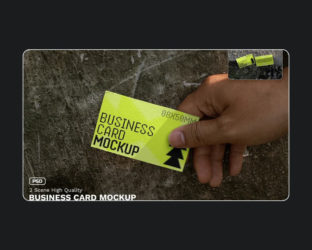 Business Card Mockup Urban Realistic Scene Mockup Vol – Photoshop PSD Download | Madbax