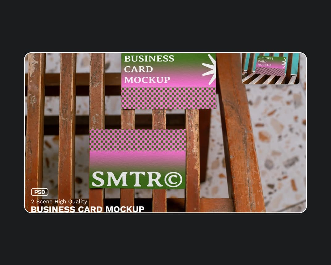Business Card Mockup Urban Realistic Scene Series Vol 1 – Photoshop PSD Download | Madbax