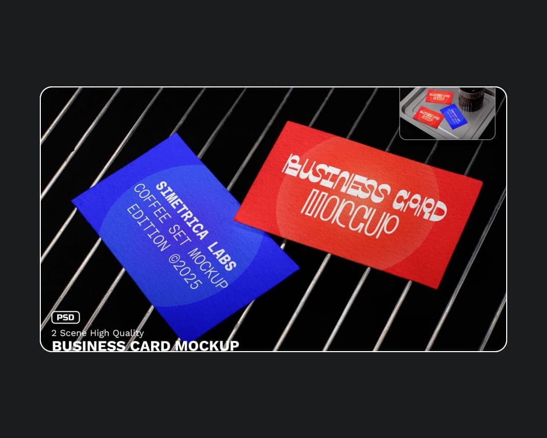 Business Card Mockup Coffee Set Series 1 – Photoshop PSD Download | Madbax