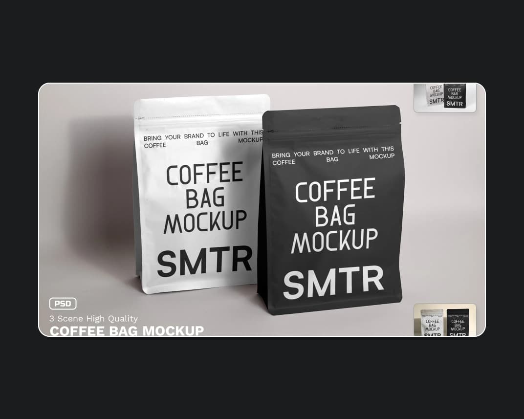 Coffee Bag Mockup 1 – Photoshop PSD Download | Madbax