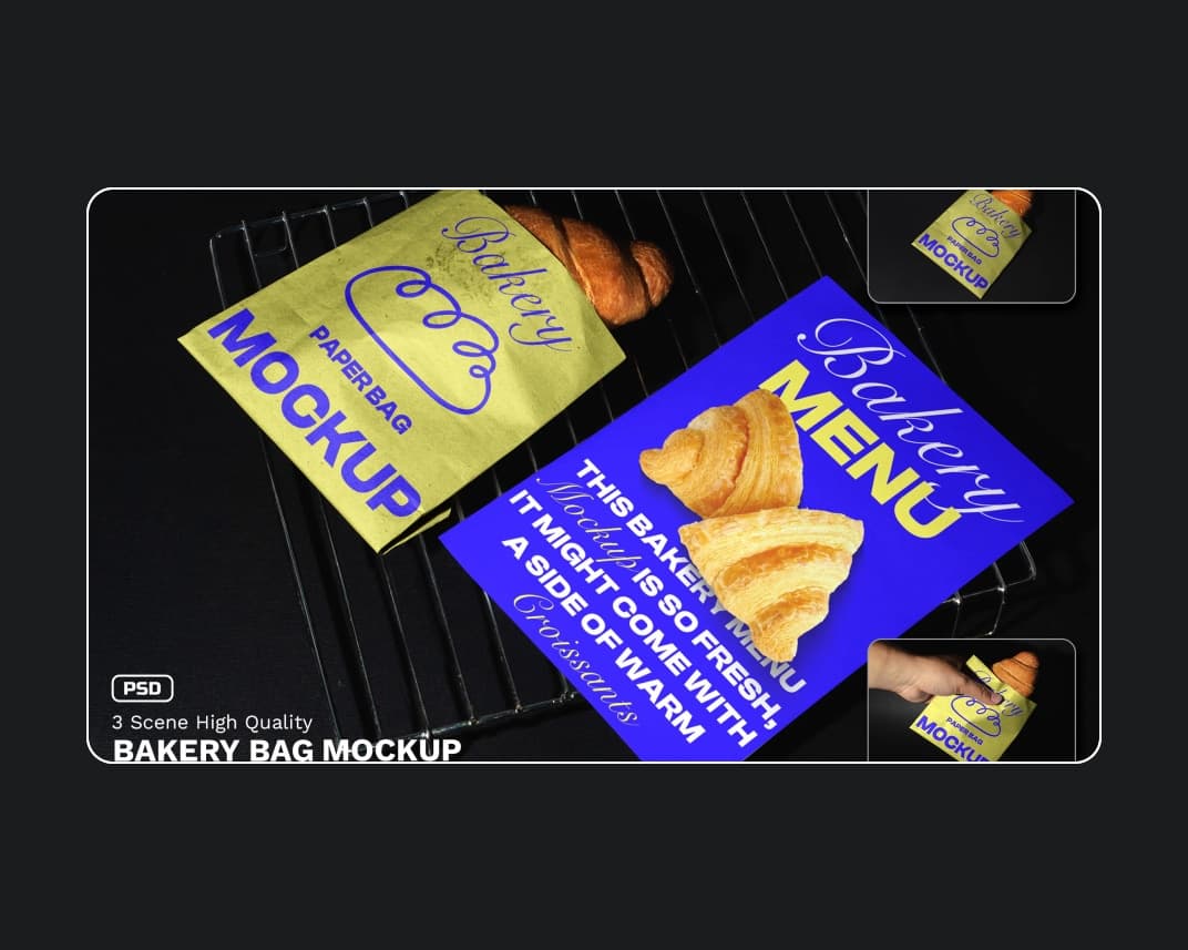 Bakery Bag Mockup – Photoshop PSD Download | Madbax