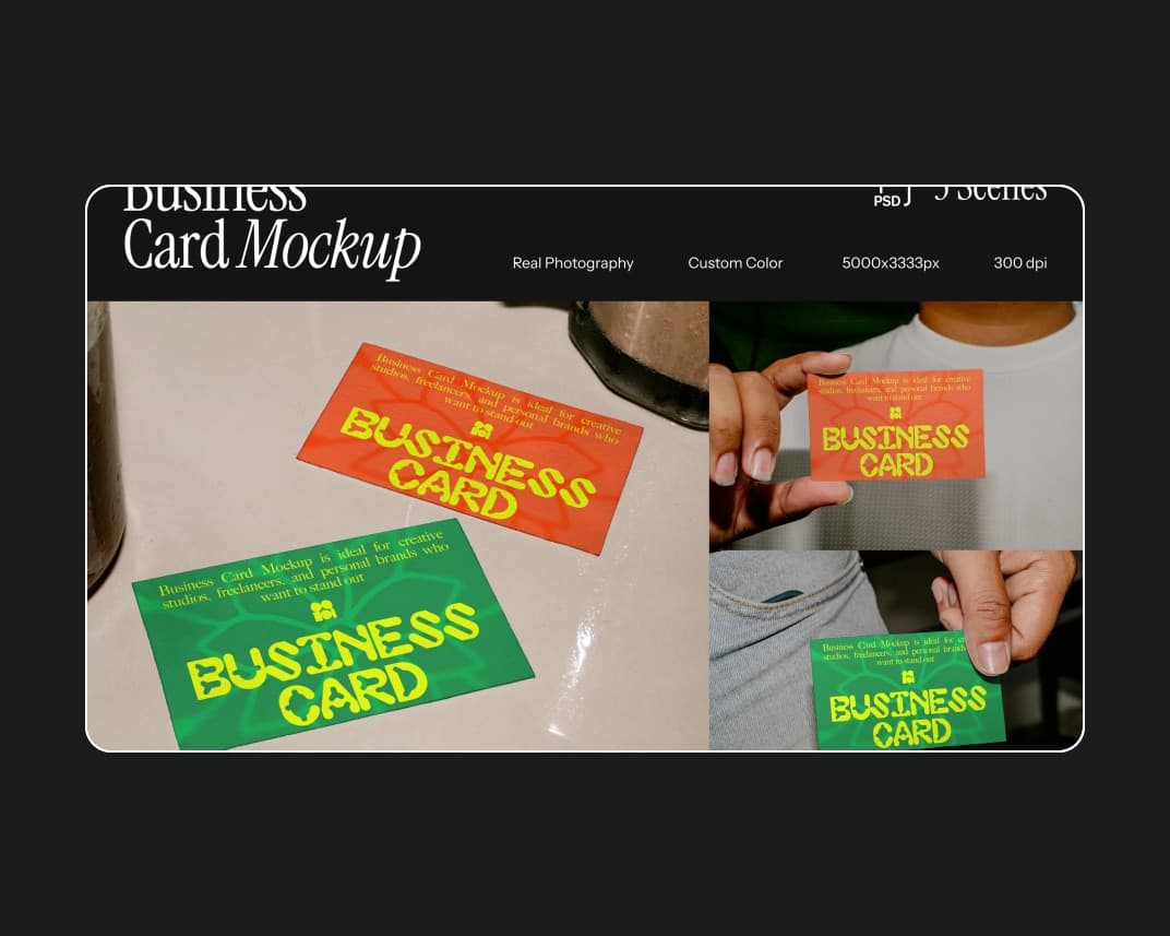 Business Card Mockup 29 – Photoshop PSD Download | Madbax