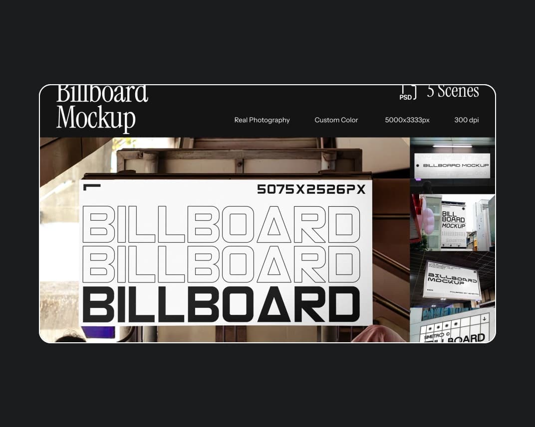 Billboard Mockup 14 – Photoshop PSD Download | Madbax