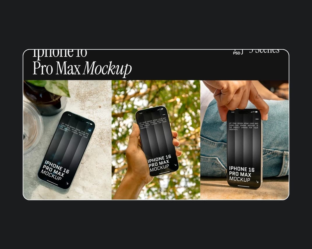 Iphone 16 Pro Max Mockup 6 – Substance and 3ds Max Download | Madbax