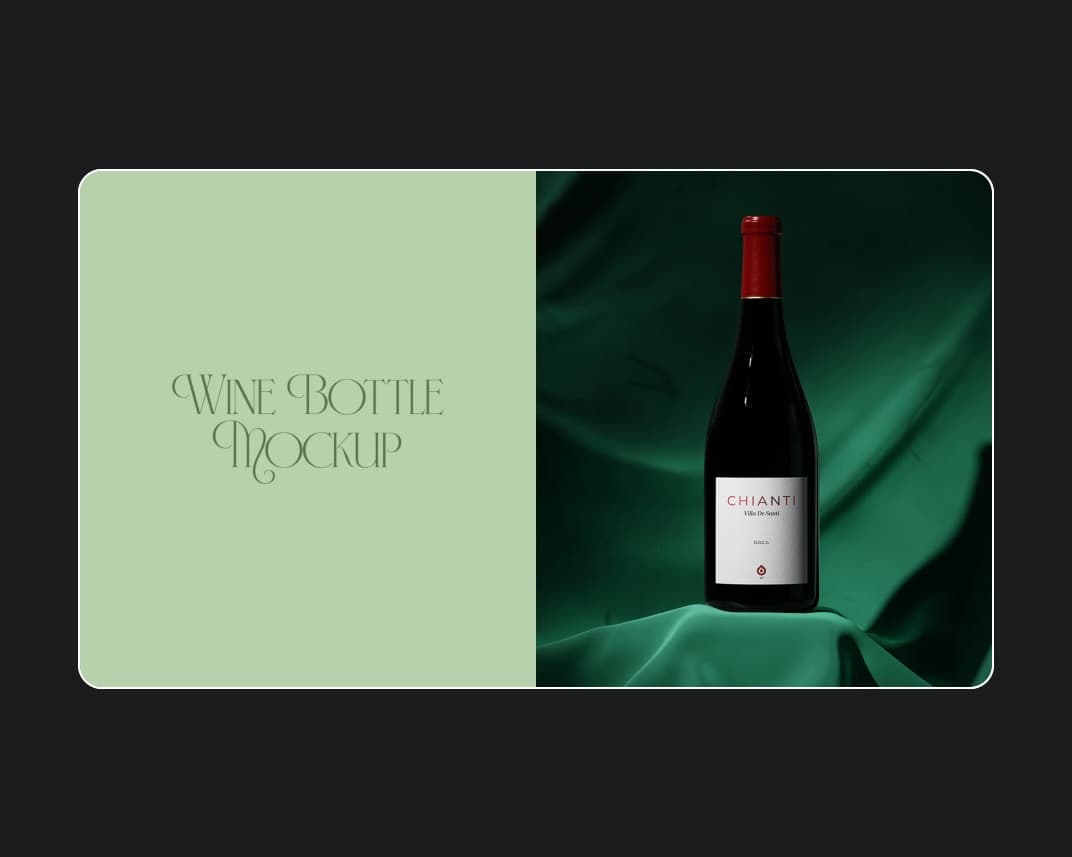 Burgundy Wine Bottle Mockup Vol 01 – Photoshop PSD Download | Madbax