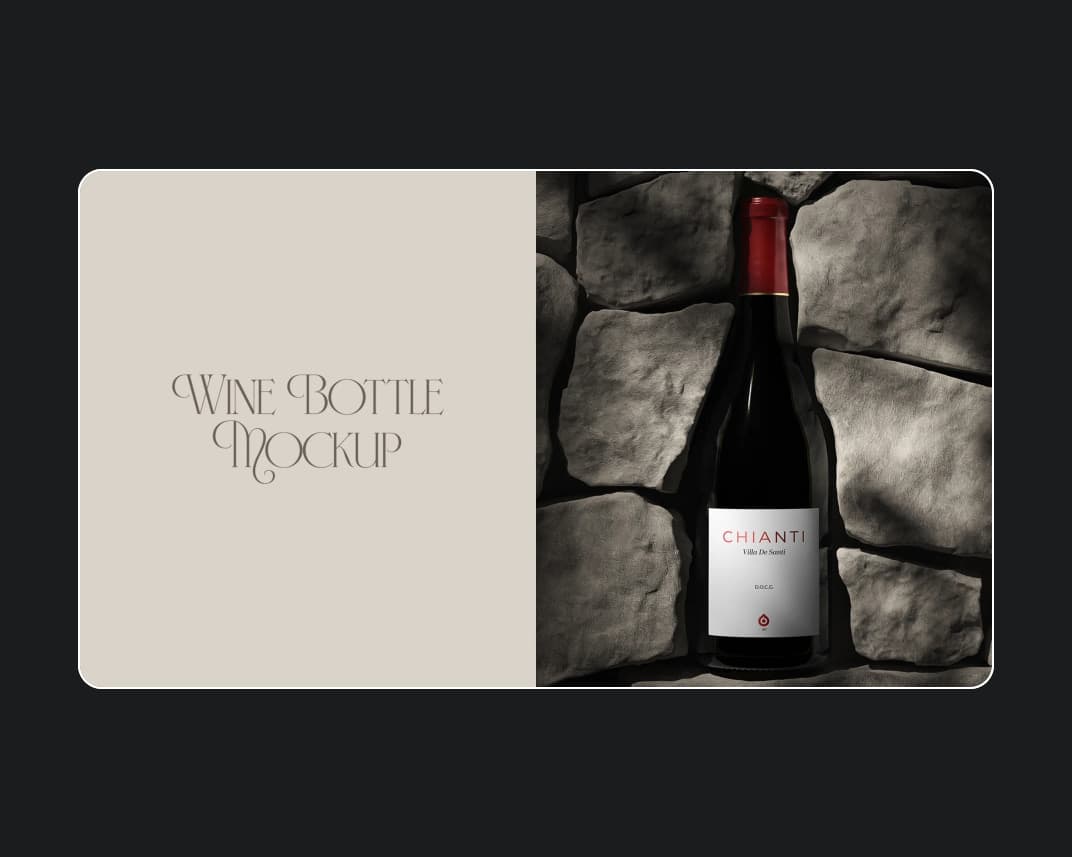 Burgundy Wine Bottle Mockup Vol 03 – Photoshop PSD Download | Madbax