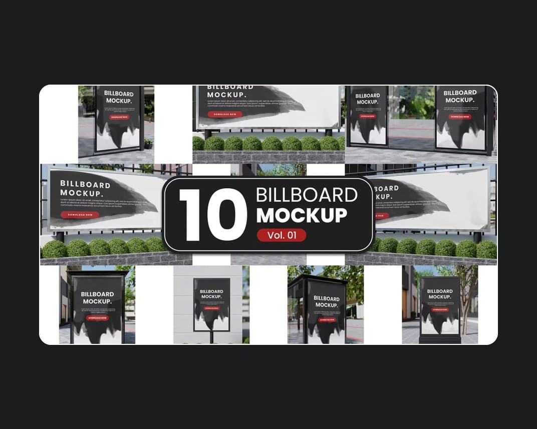 Outdoor Billboard Mockup – Photoshop PSD Download | Madbax