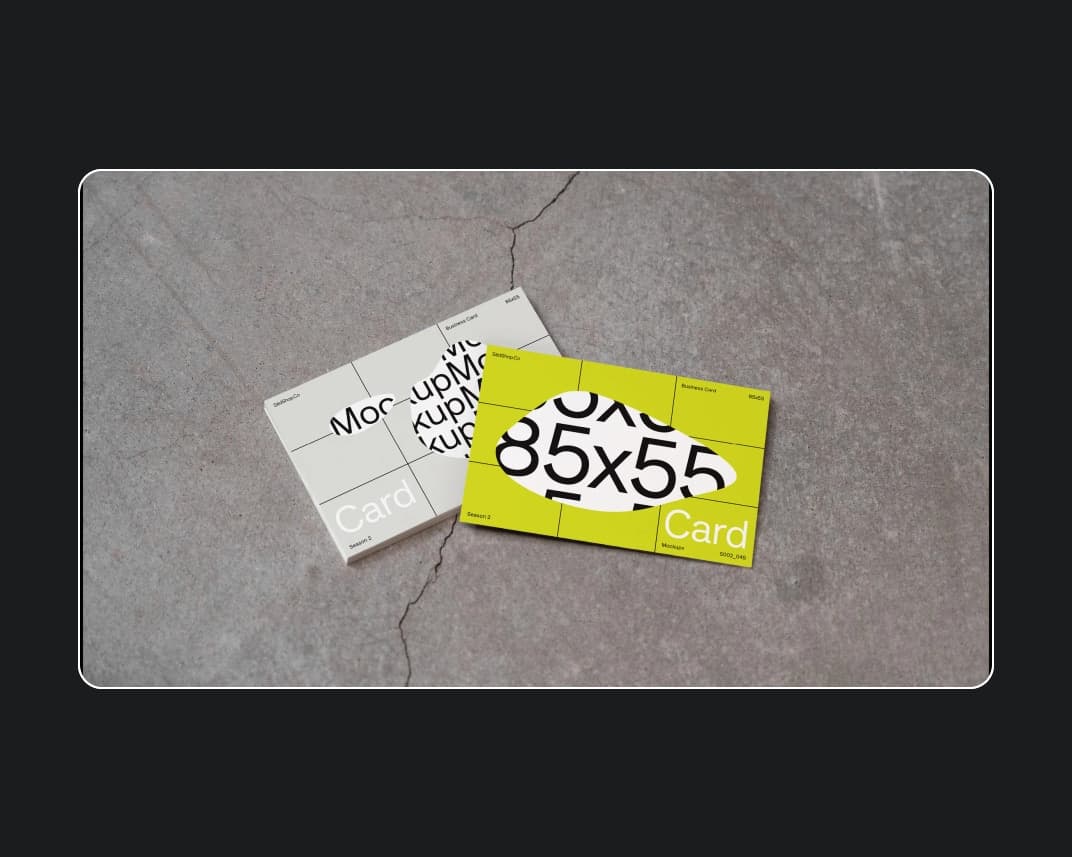 Concrete Minimal Business Card Mockup 2_045 – Photoshop PSD Download | Madbax