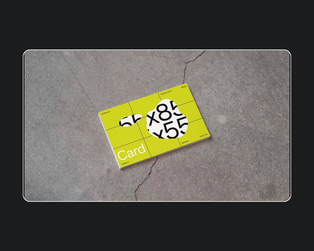 Concrete Minimal Business Card Mockup 2_041 – Photoshop PSD Download | Madbax