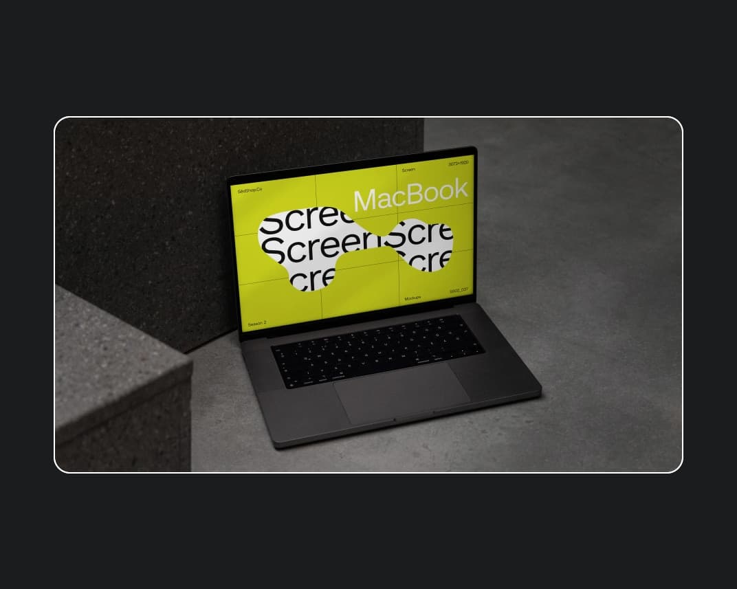 Concrete Minimal Macbook Pro Mockup 2_037 – Photoshop PSD Download | Madbax