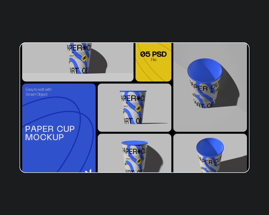 Paper Cup Mockup 4 – Photoshop PSD Download | Madbax