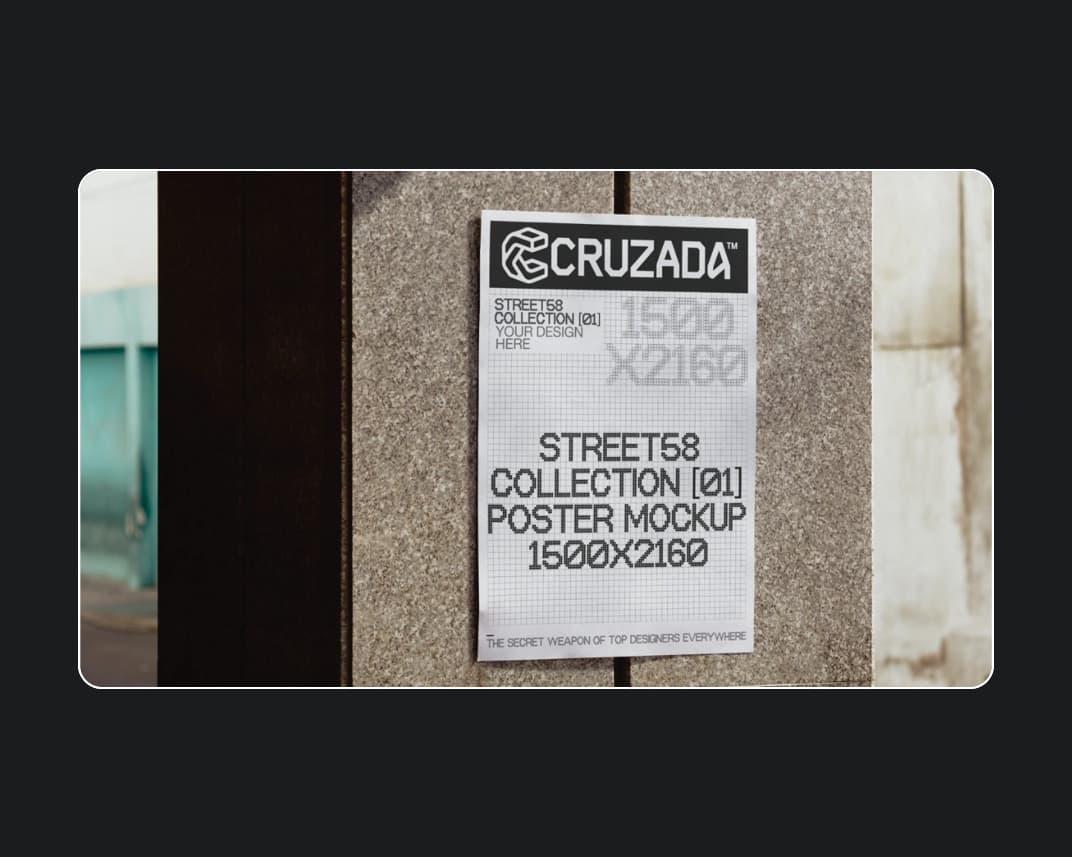 Street Poster Mockup – Photoshop PSD Download | Madbax