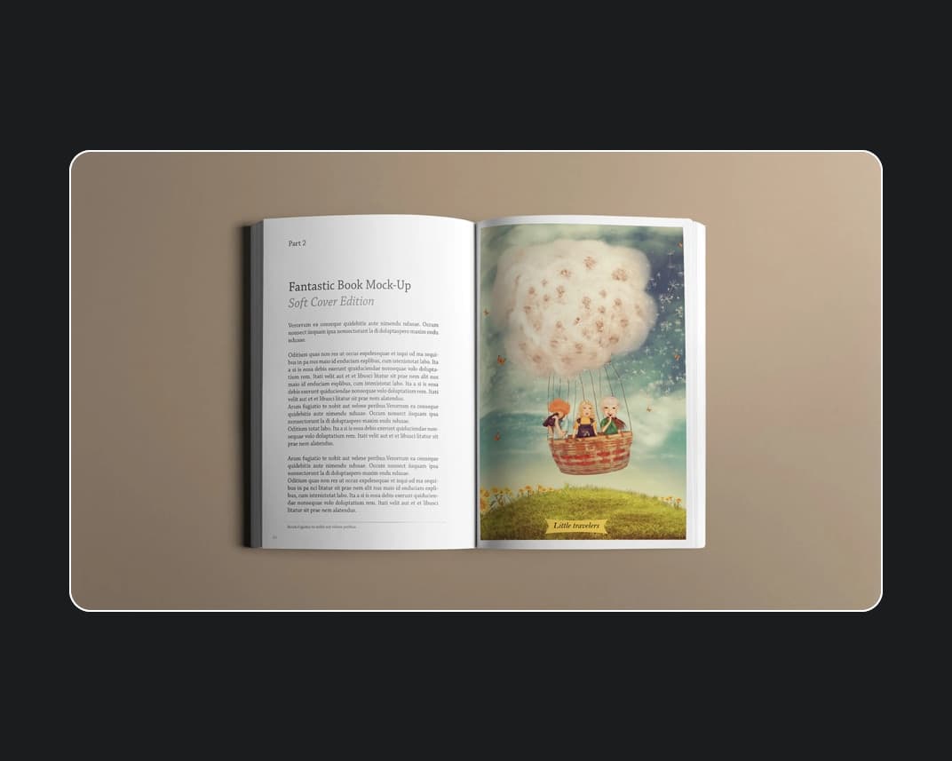 Soft Cover Book Mockup – Photoshop PSD Download | Madbax