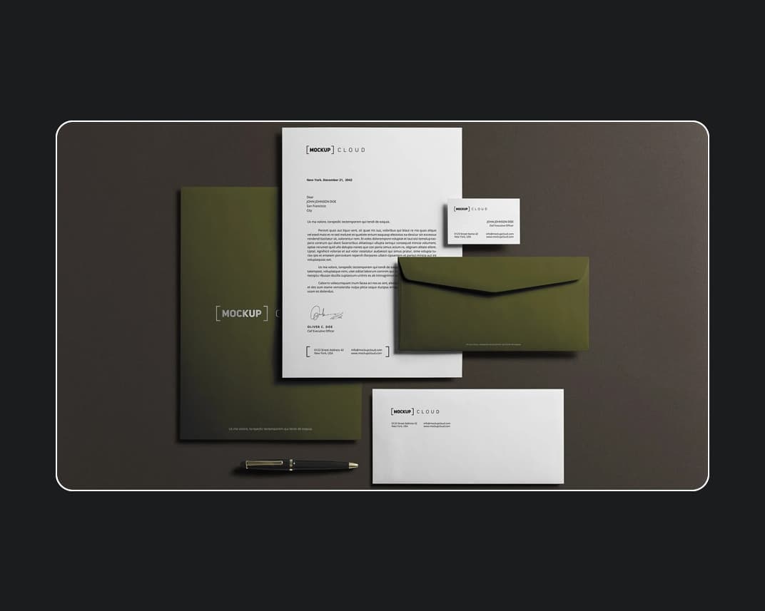 Corporate Stationery Branding Mockup – Photoshop PSD Download | Madbax