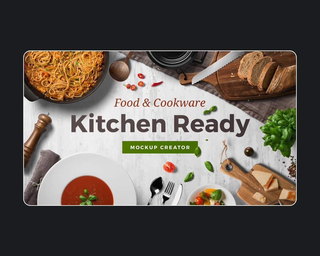 Kitchen Ready Mockup Creator – Photoshop PSD Download | Madbax