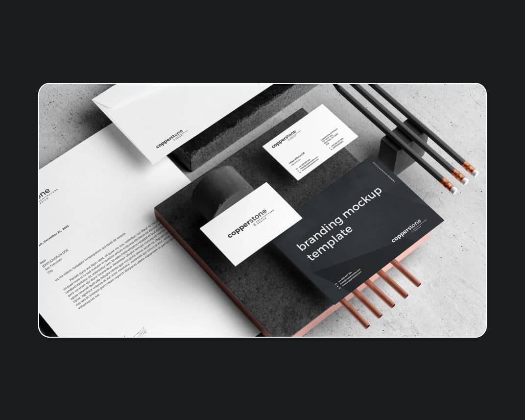 Copperstone Branding Mockup Vol 2 – Photoshop PSD Download | Madbax