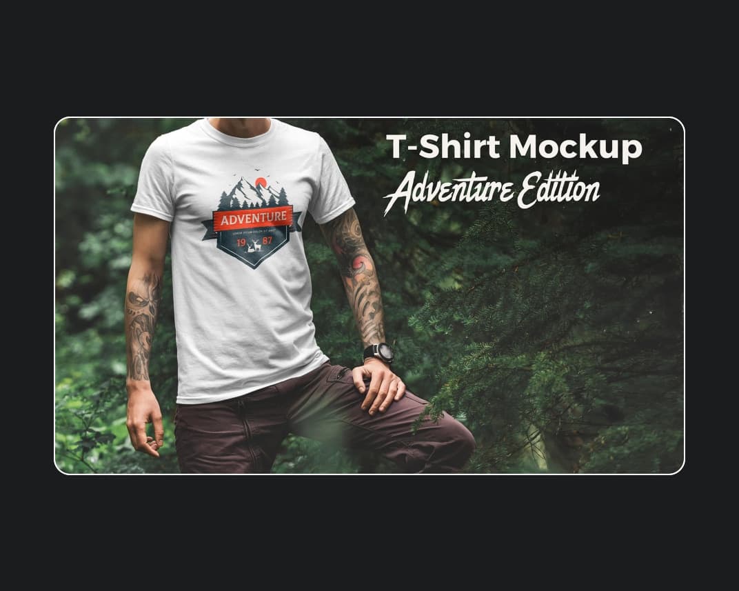 T Shirt Mockup Adventure Edition – Photoshop PSD Download | Madbax