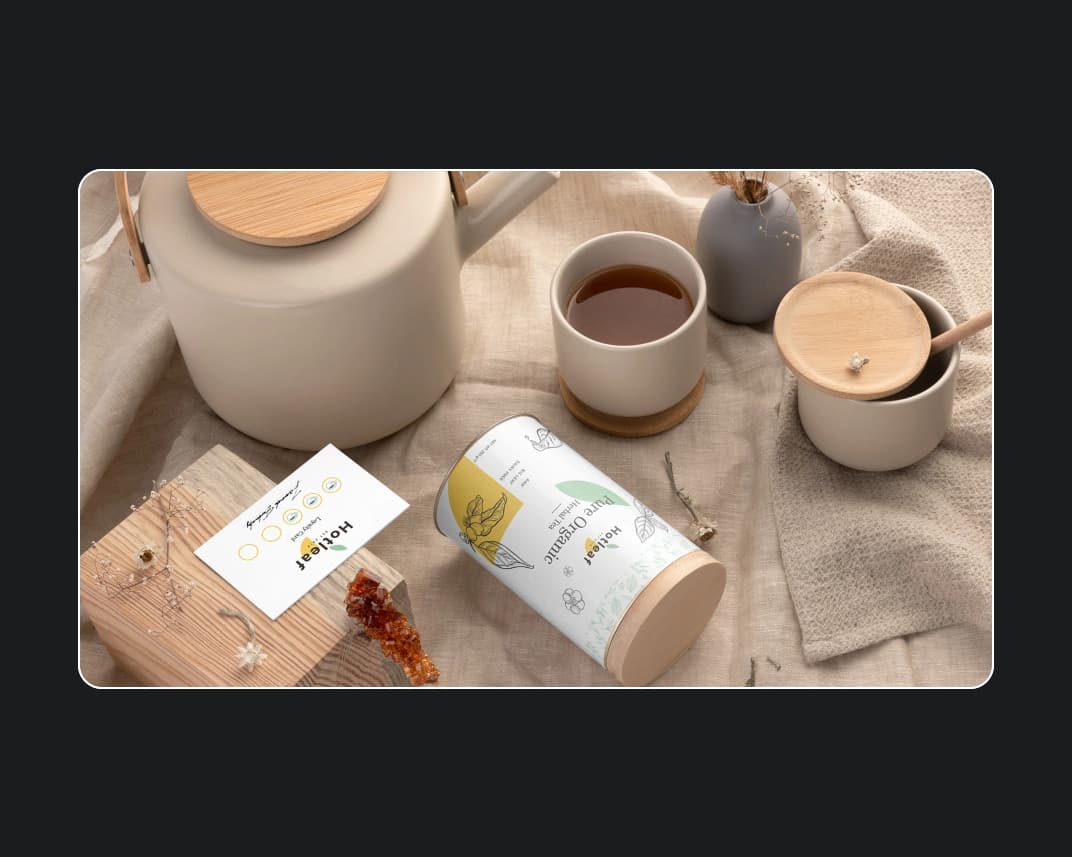 Hotleaf Teahouse Branding Mockup Kit – Photoshop PSD Download | Madbax