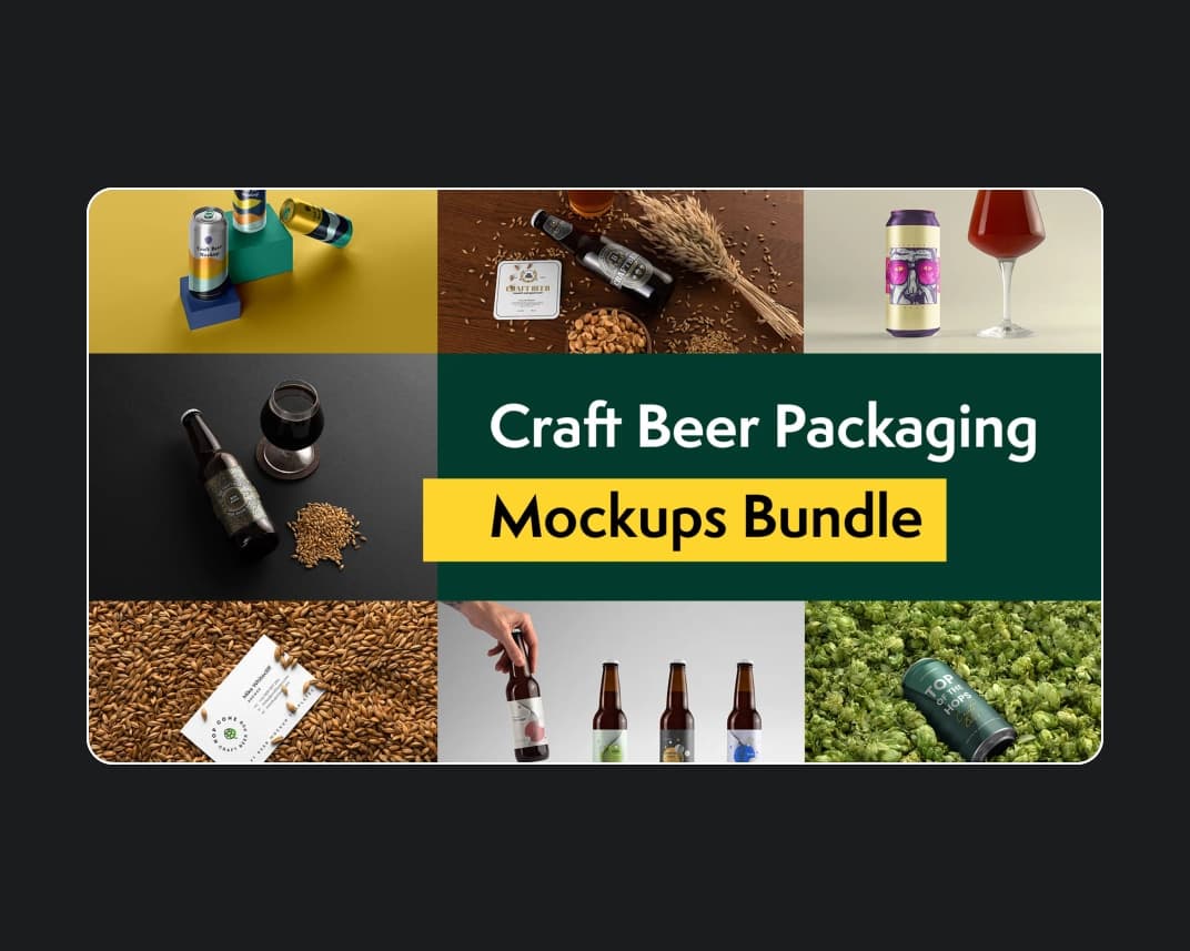 Craft Beer Packaging Mockups – Photoshop PSD Download | Madbax