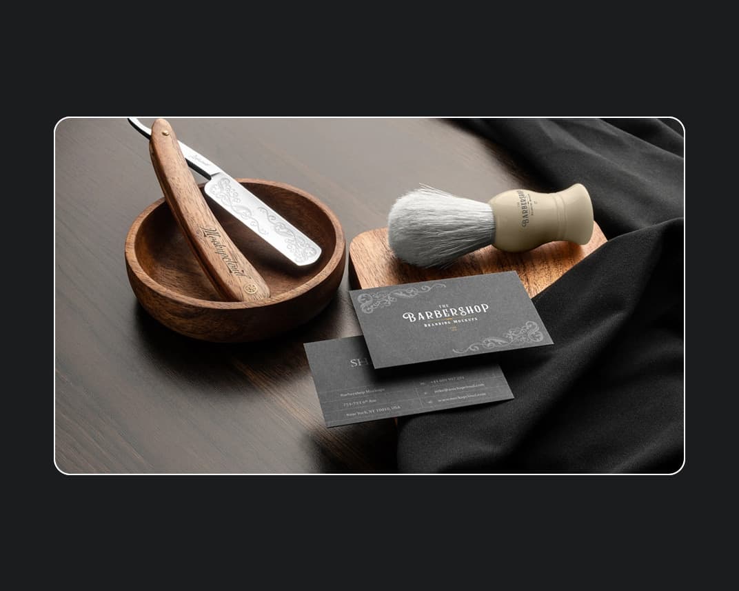 Barbershop Branding Mockups – Photoshop PSD Download | Madbax