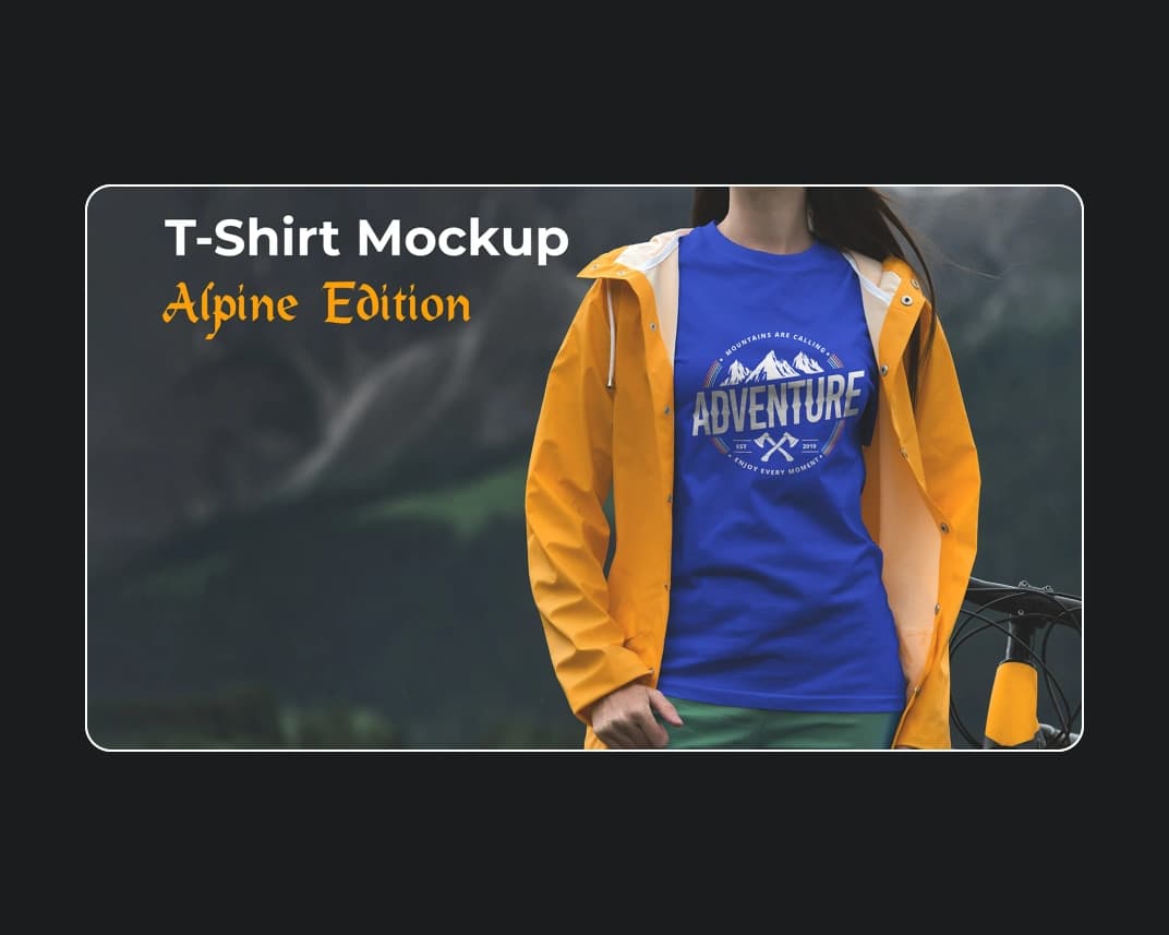 T Shirt Mockup Alpine Edition – Photoshop PSD Download | Madbax