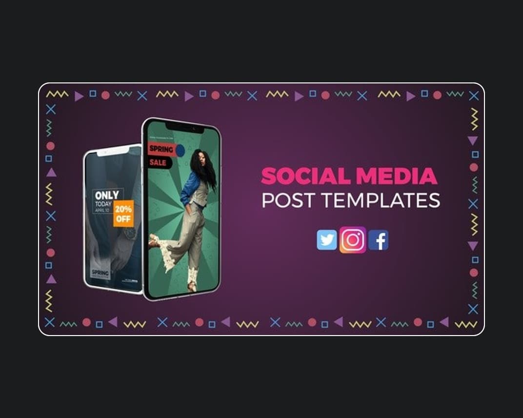 Social Media Posts Templates – AE / Premiere Download | Madbax