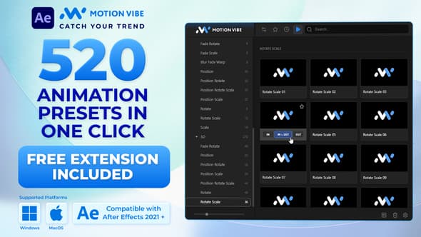 Motion Presets Pack | Free Extension for After Effects Included – After Effects Download | Madbax