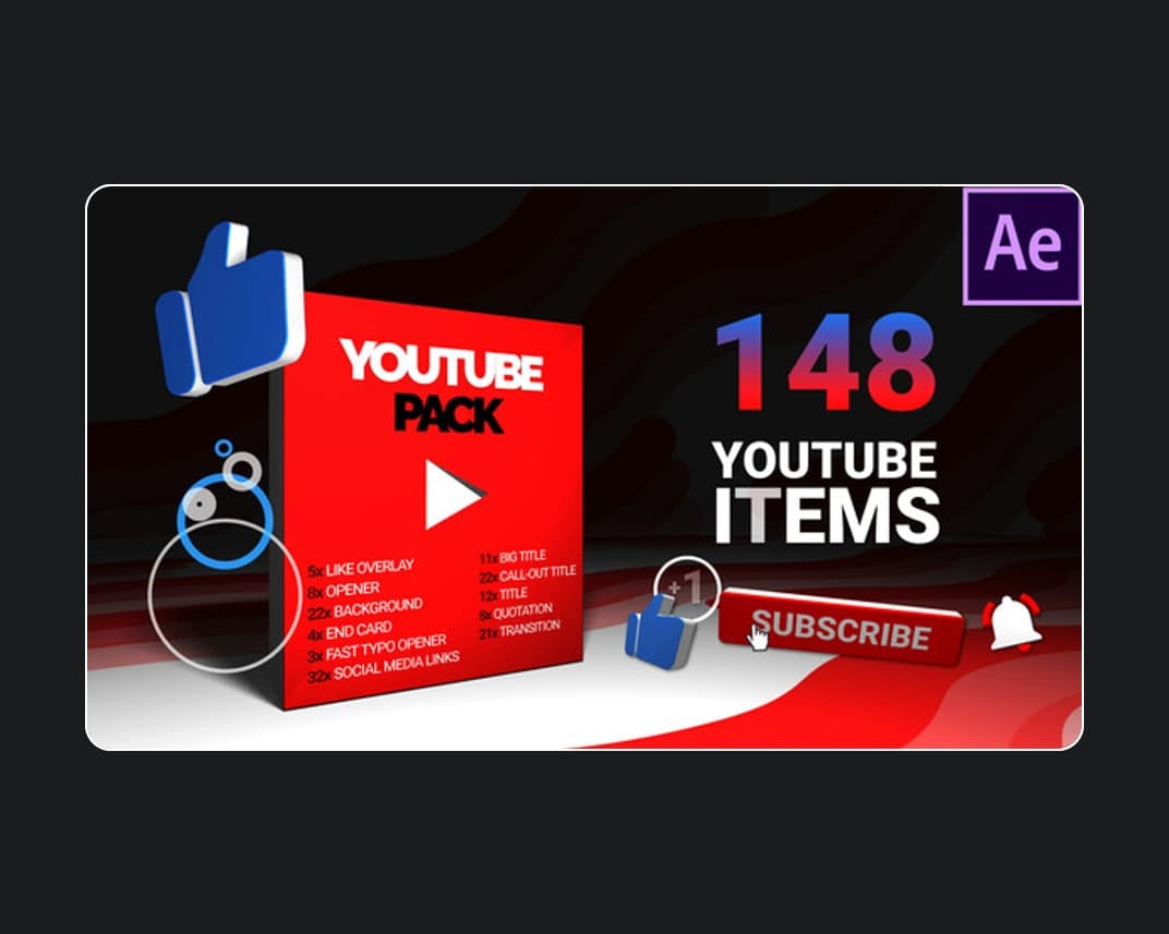 Youtube Pack – AE / Premiere Download | Madbax