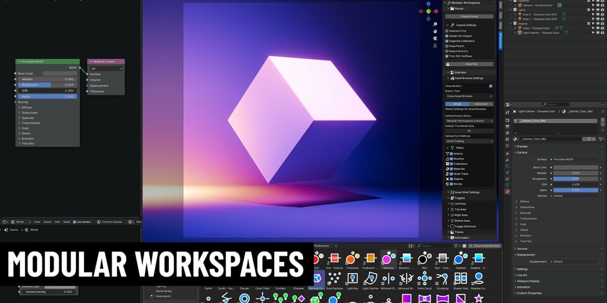 Modular Workspaces v1.9.2 – Blender Download | Madbax