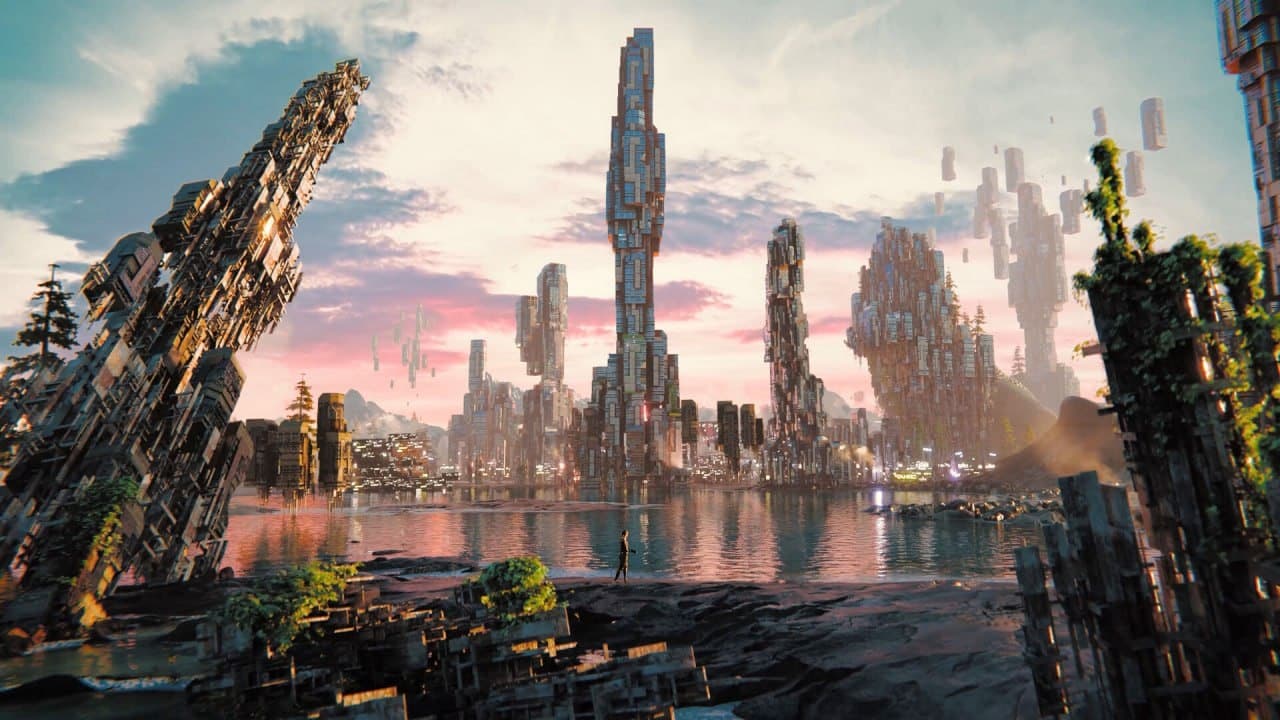Sci-fi World Mechanical Building Scene – Blender Download | Madbax