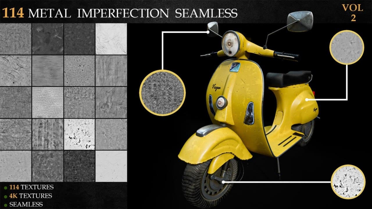114 Metal Imperfection seamless-vol 2 – Blender Download | Madbax