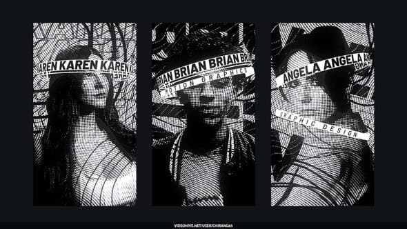 Black Glitch Lines Poster Stories – AE / Premiere Download | Madbax