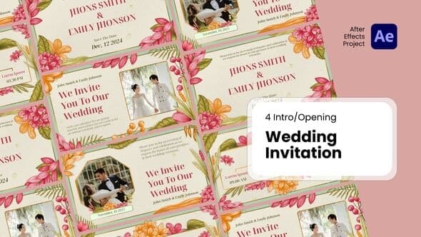 Intro/Opening – Wedding Invitation After Effects Template – After Effects Download | Madbax