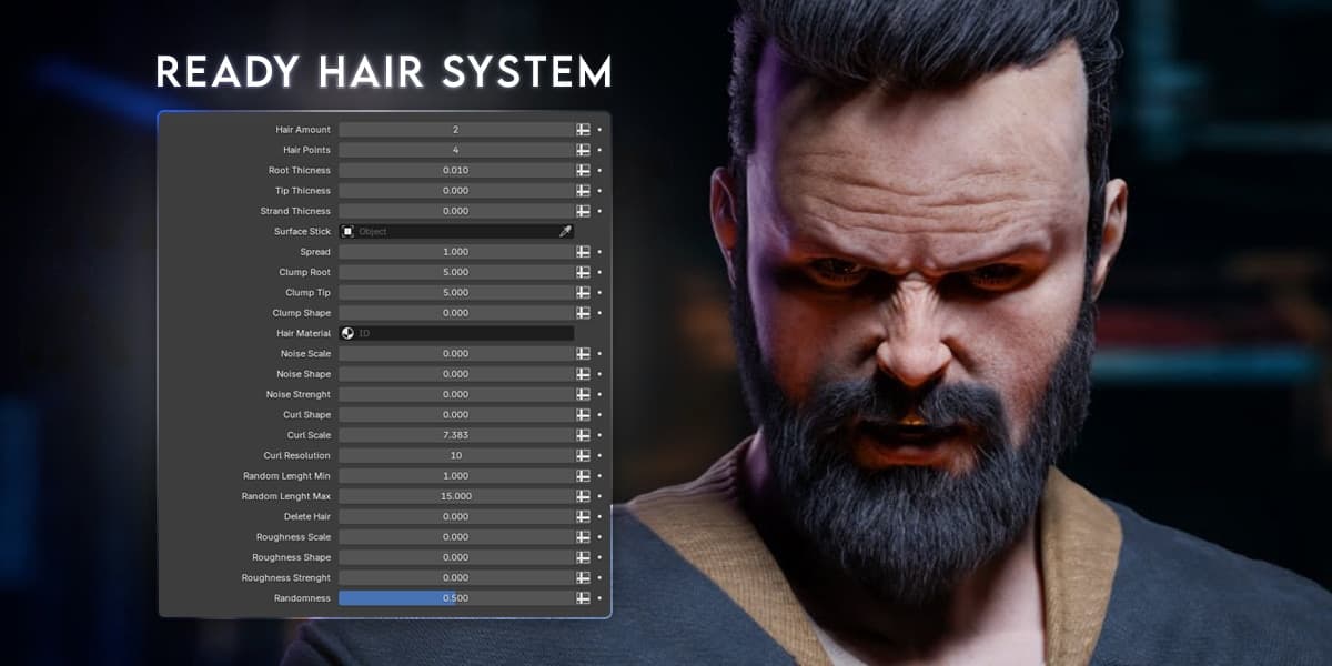 Blender Ready Hair System – Blender Download | Madbax
