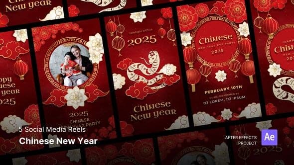 Social Media Reels – Chinese New Year After Effects Project Files – After Effects Download | Madbax