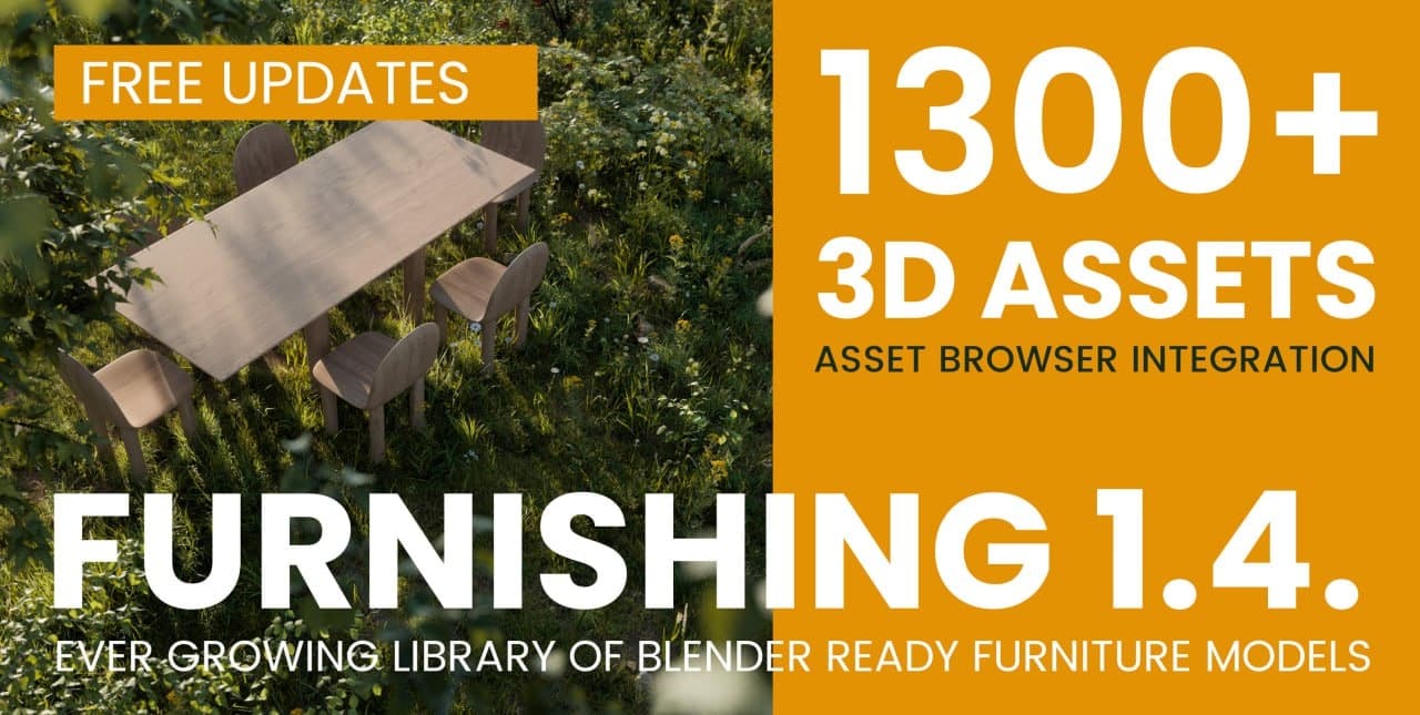 Furnishing 1.4. – Furniture Pack – Free Library – Blender Download | Madbax