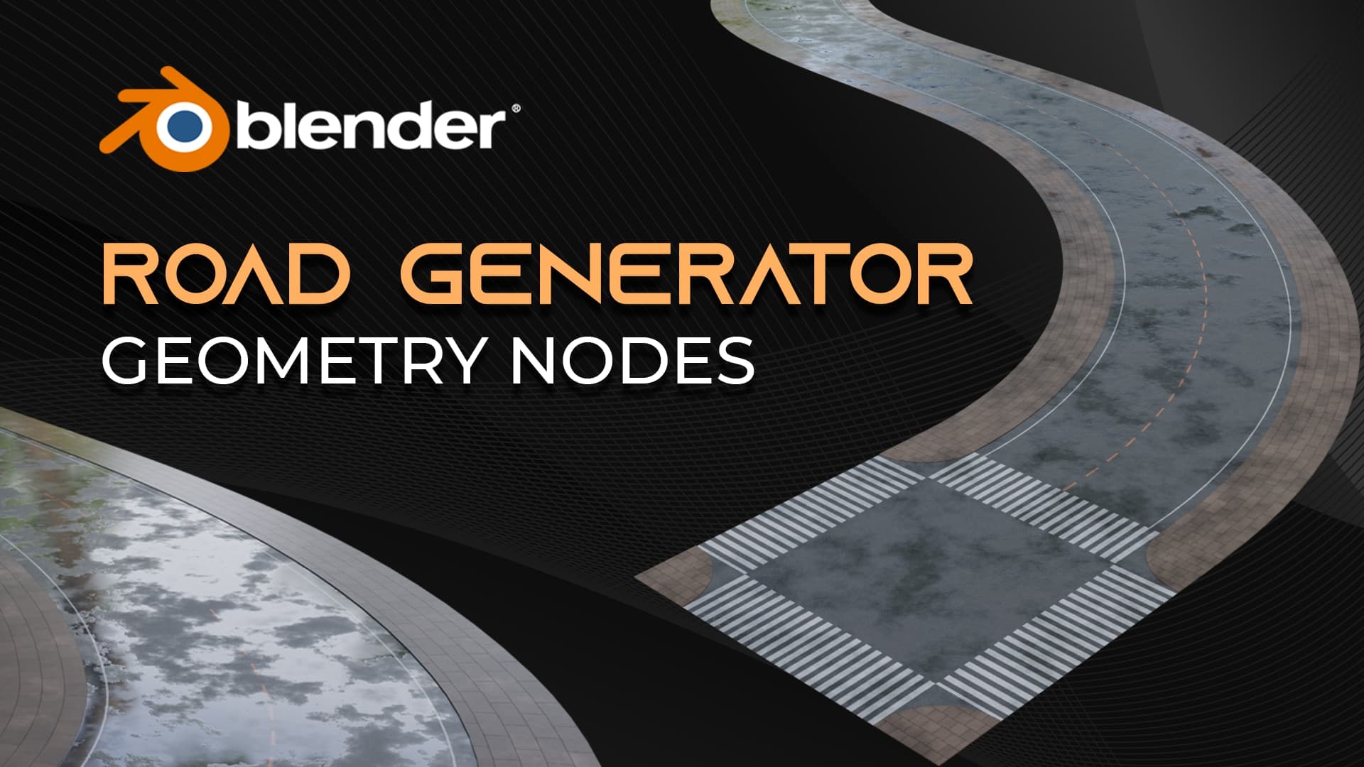 Procedural Road Generator Geometry Nodes – Blender Download | Madbax