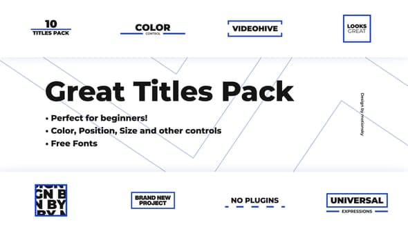 10 Great Titles Pack | After Effects – After Effects Download | Madbax