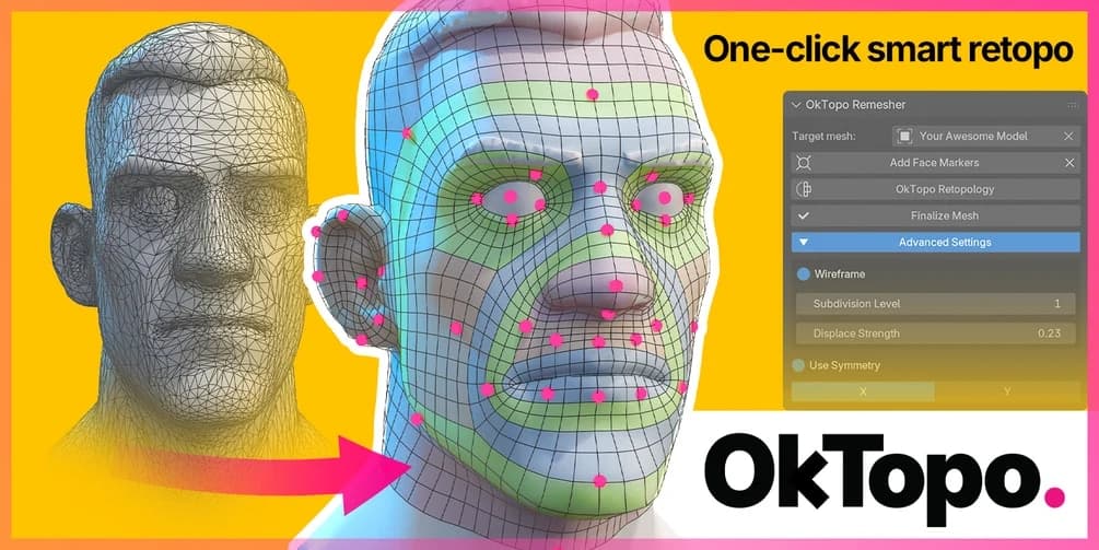OkTopo Remesher v1.0 – Blender Download | Madbax