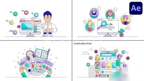 Gadgets Analytics And Smm Explainers for After Effects – After Effects Download | Madbax